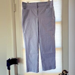 Women’s Ann Taylor Factory Blue and White Striped Seersucker Pants (Sz. 4)